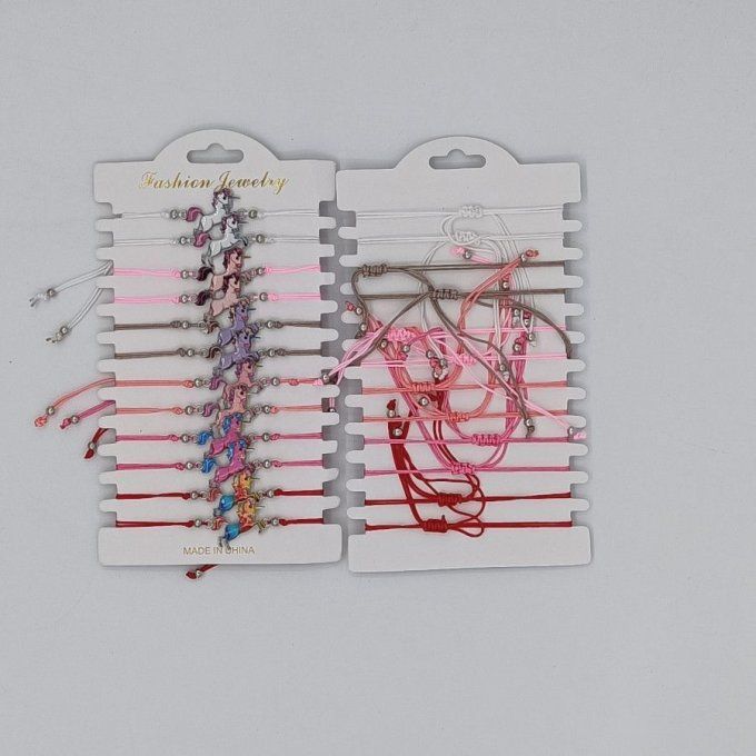 Bracelet cordon Licorne métal