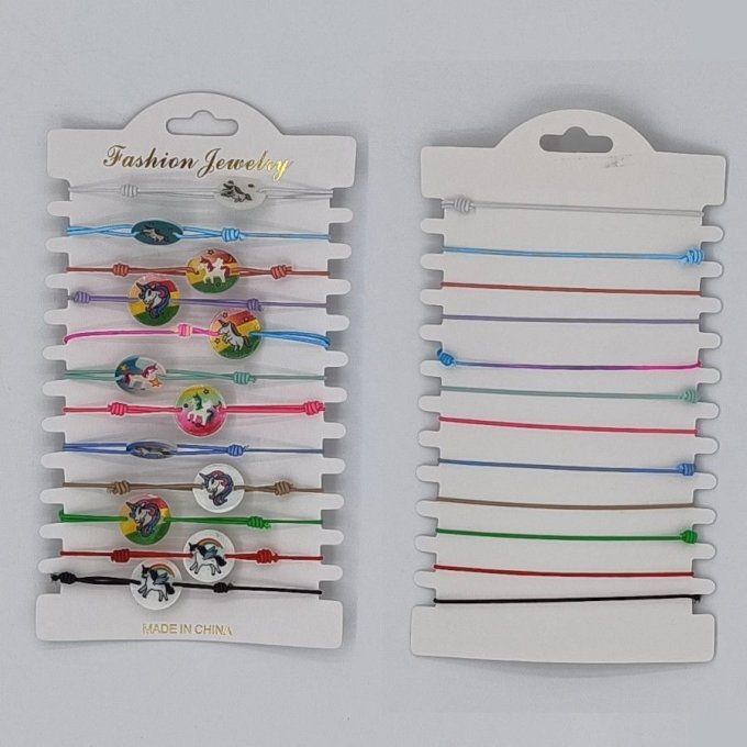 Bracelet cordon Licorne "ronde"