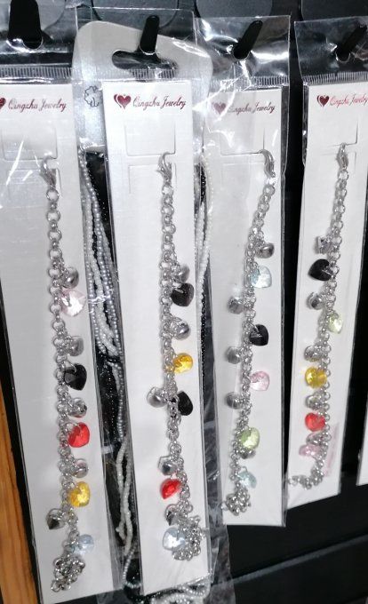 Bracelet avec pampilles "cristal"