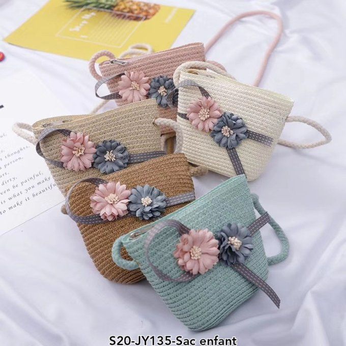 Ensemble chapeau et sac en paille (Mini Miss)