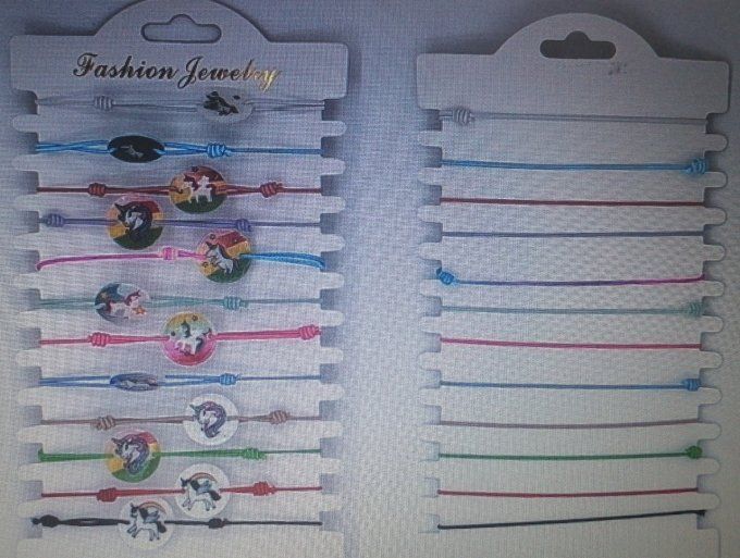 Bracelet cordon Licorne "ronde"